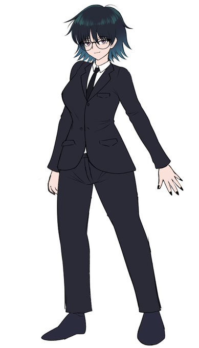 完全にお遊びで暇つぶしだけどスーツ着せたりしてみました
黒スーツ好き 