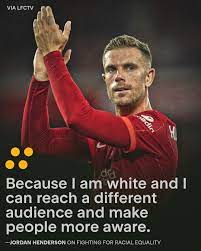 HotActionKOP's tweet photo. Say whatever you like about Jordan Henderson but no way in a million years is this man a racist.
He's a role model to many young people &amp; always acts with integrity both on &amp; off the pitch.
People will use this nonsense to help tarnish his name &amp; build their agendas against him. https://t.co/dJDcV18Ojo