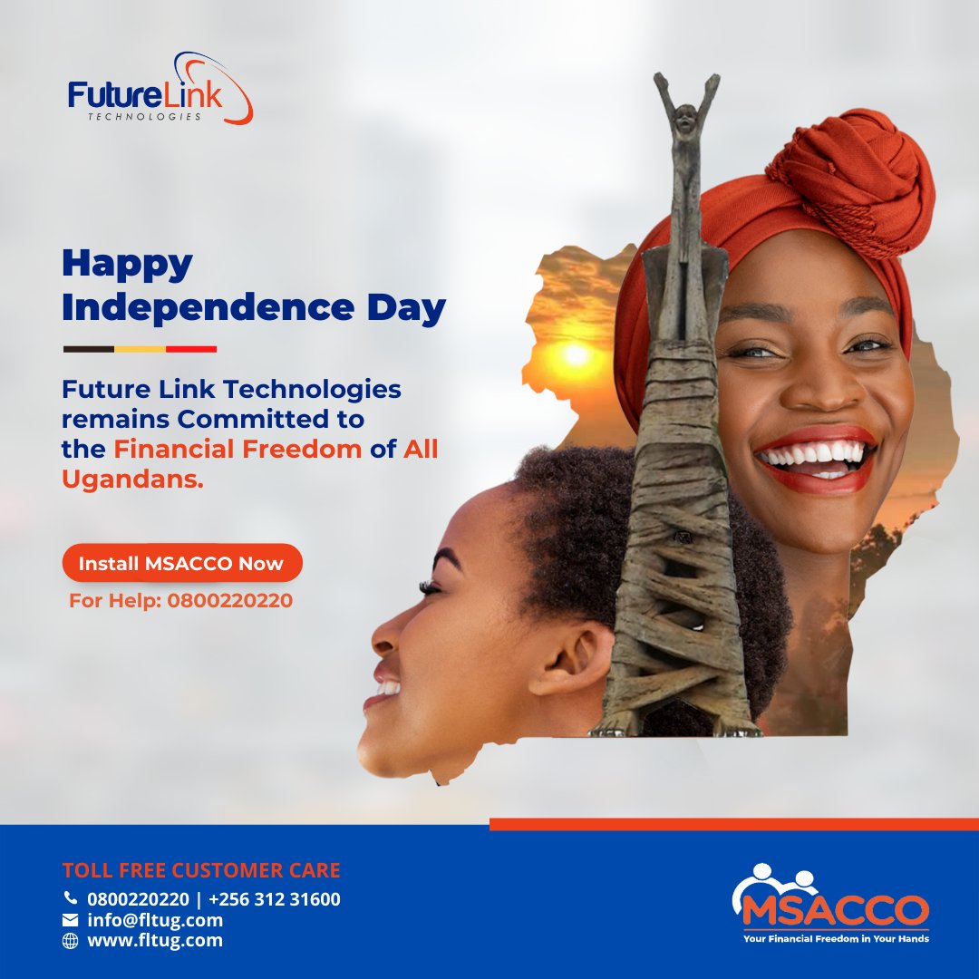 From me and the team at 
<a href="/FutureLinkTechn/">FutureLink Technologies</a>, to you all good people in Uganda, working for a just and equitable society, happiest Independence Day