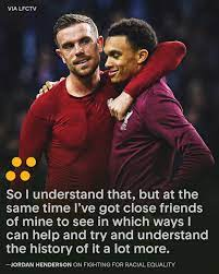 HotActionKOP's tweet photo. Say whatever you like about Jordan Henderson but no way in a million years is this man a racist.
He's a role model to many young people &amp; always acts with integrity both on &amp; off the pitch.
People will use this nonsense to help tarnish his name &amp; build their agendas against him. https://t.co/dJDcV18Ojo