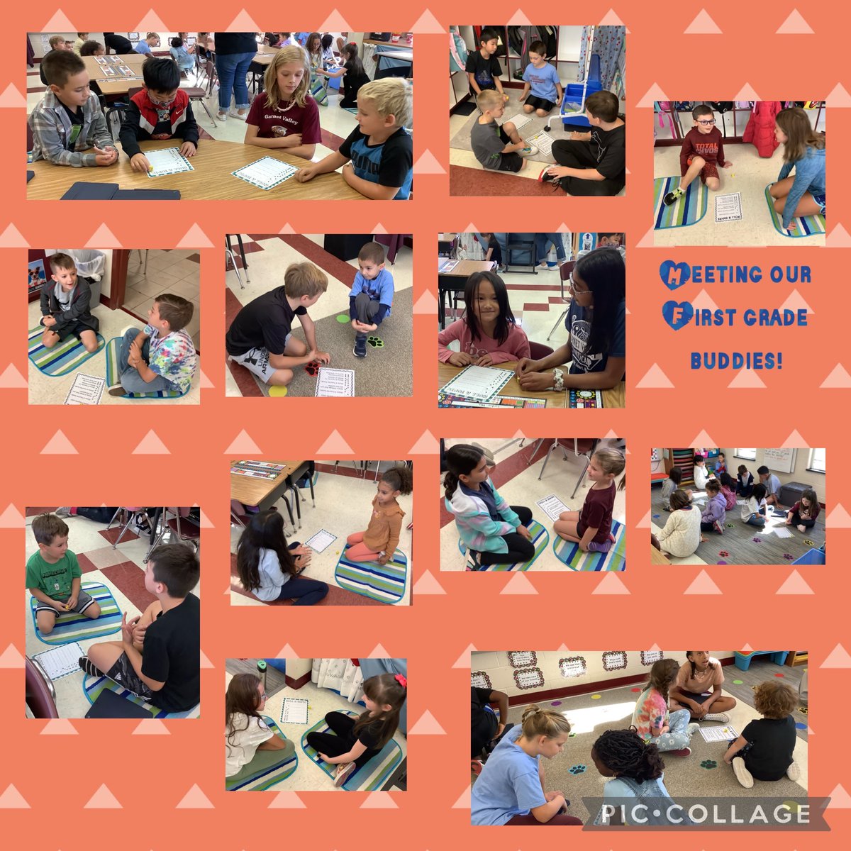 LynnCashell's tweet photo. Great first meeting with our 1st grade buddies in Mrs. Silicato's class! #Room205 #gvlearns https://t.co/1iVpwtrlt2
