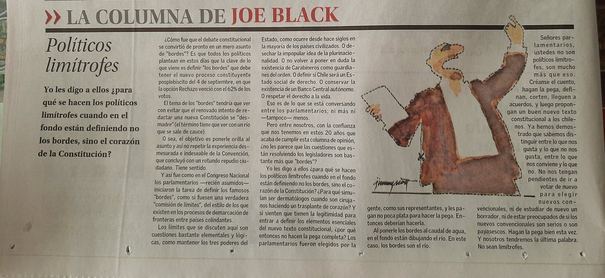MLuisa40911444's tweet photo. Genial cómo siempre; Políticos "hagan la pega bien esta vez" @joeblack_col https://t.co/V6YXAnYpy6