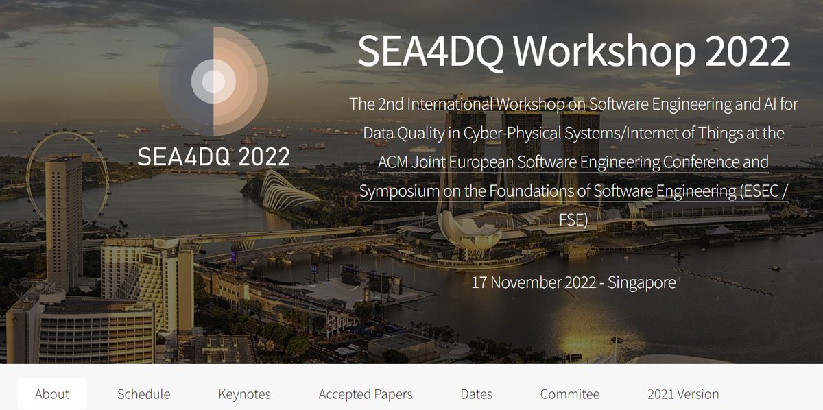 #checkitout <a href="/sea4dq/">sea4dq</a> <a href="/FSEconf/">FSE 2026</a> 2022's full day program Nov 17, which has 2 keynotes, 6 presentations, and a panel discussion. We have also been accepted to create a special issue at the ACM Journal of Data and Information Quality with call for papers to be announce early next year!