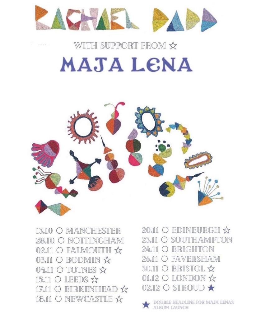 !! News from @majalenamusic !! “Super happy to announce I’ll be supporting my excellent & majestically talented pal @rachaeldadd on most of her Autumn/Winter tour! Can’t blooming wait!! Tickets available at rachaeldaddmusic.com, and beautiful poster made by RD herself x✨x”
