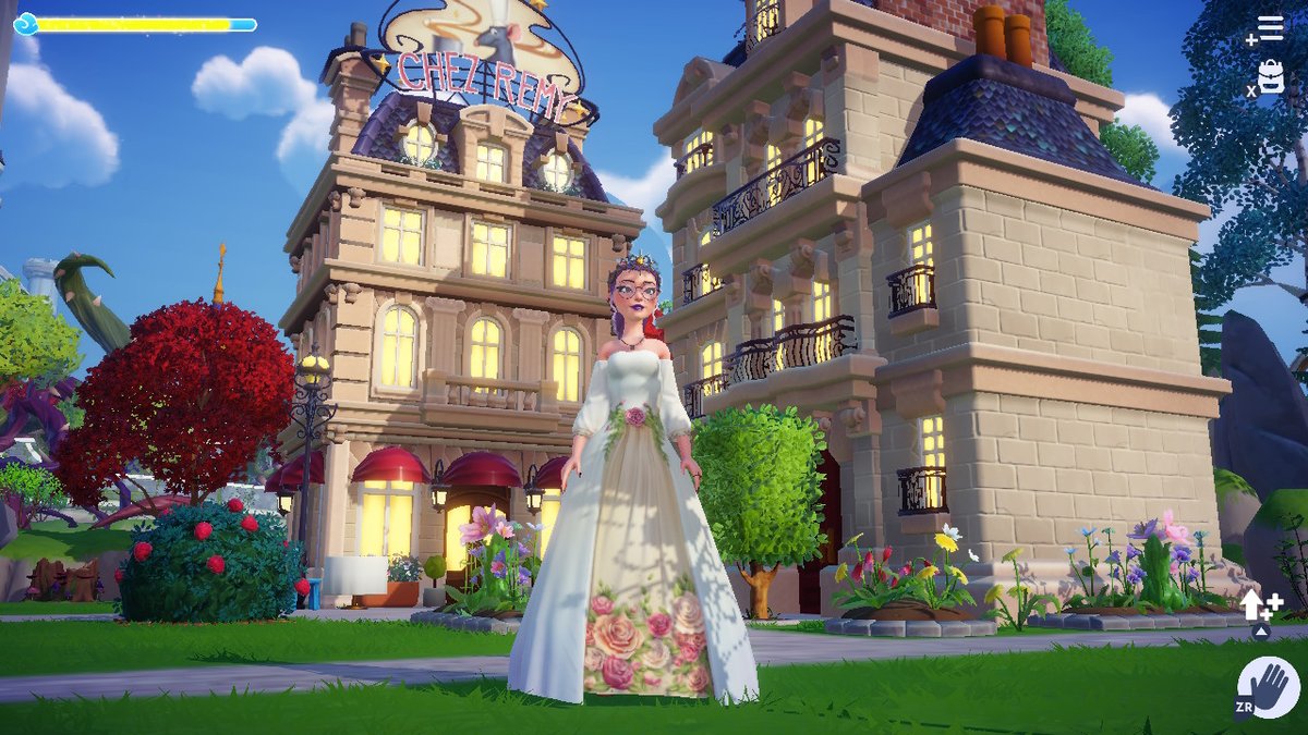 PurpleSobralia's tweet photo. Apres un petit moment sans pouvoir jouer amélioration du restaurant de remy au max idem pour le magasin et le jardin de wall E #DisneyDreamlightValley  #NintendoSwitch https://t.co/1KiX7oIRhT