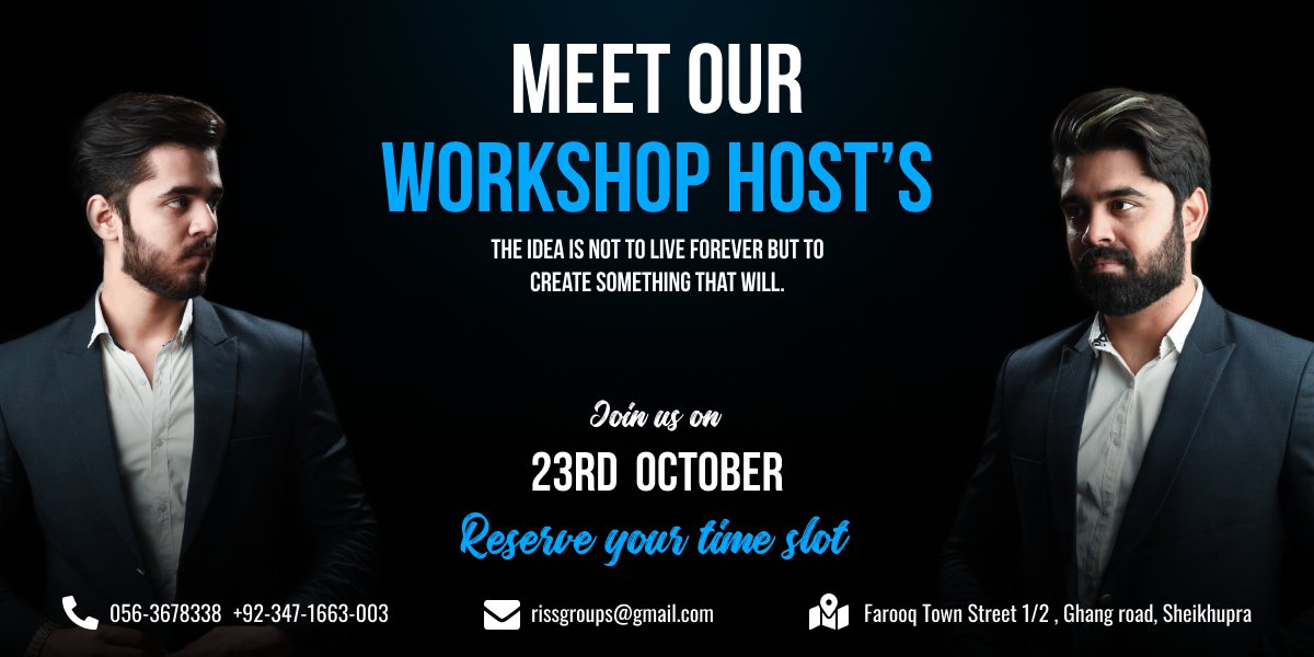 rissgroups's tweet photo. >> 𝐅𝐨𝐫 𝐜𝐨𝐧𝐭𝐚𝐜𝐭: Whatsapp# +923471663003 | E-mail# info@theriss.net
𝐀𝐝𝐝𝐫𝐞𝐬𝐬: Farooq Town Street 1/2, Ghang Road, Sheikhupura.
#riss #rissinstitute #career #ittrainings #sessionoriented #freelancing #marketing #tech #techsolution #itsolution #jobs #internship https://t.co/up2MJzIb7C