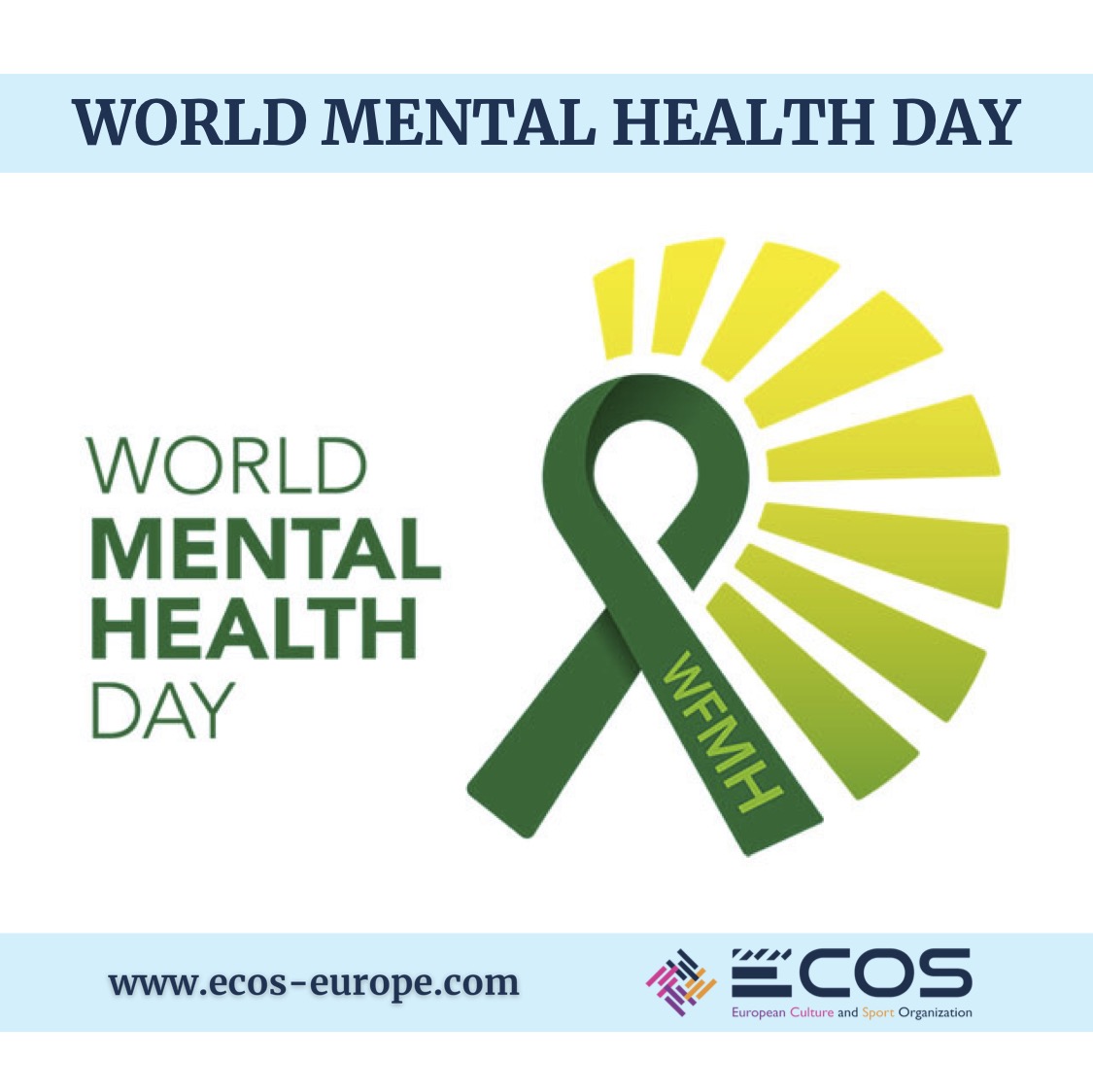 ecos_europe's tweet photo. La #salutementale è un bene prezioso. Come ogni 10 ottobre, #ECOS celebra il #WorldMentalHealthDay, il giorno che ricorda l'importanza di tutelare la salute mentale di tutti. Noi abbiamo scelto di mettere al centro #sport e #cultura come strumenti per la salute, fisica e mentale. https://t.co/FfagFsnP4P
