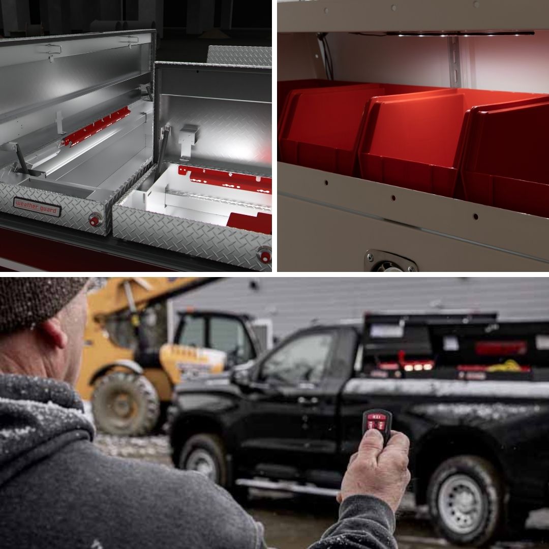 weather_guard's tweet image. Looking to illuminate your #toolstorage? #WEATHERGUARD #PowerSync lighting helps you find the tools inside your #truckbox on your #pickup or on the shelving inside your #workvan! LEARN MORE: bddy.me/3Cjyply