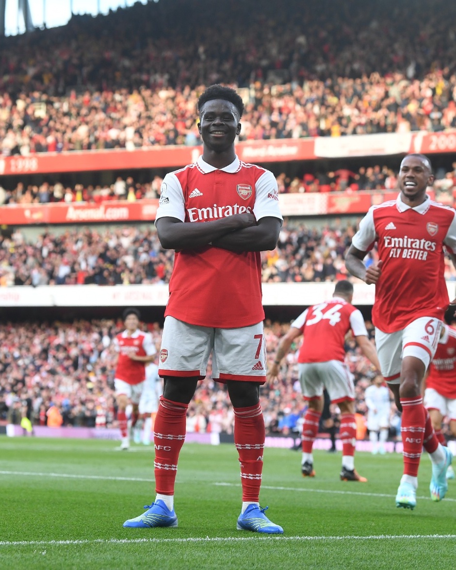 Arsenal's tweet image. Bukayo Saka ❤️