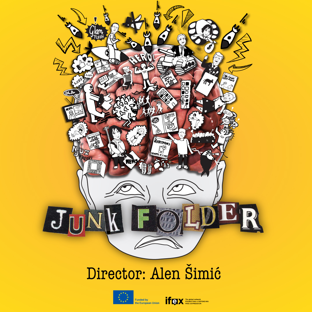 mediacentar's tweet photo. Pogledajte #JunkFolder, novi film režisera Alena Šimića nastao u produkciji Mediacentra Sarajevo i @SEENPM_org, koji govori o tome koliko dezinformacije štete profesionalnom novinarstvu i s čime se sve ono posljedično suočava:
➡️ https://t.co/LY3IgaSrld https://t.co/w4oJ83tSpy