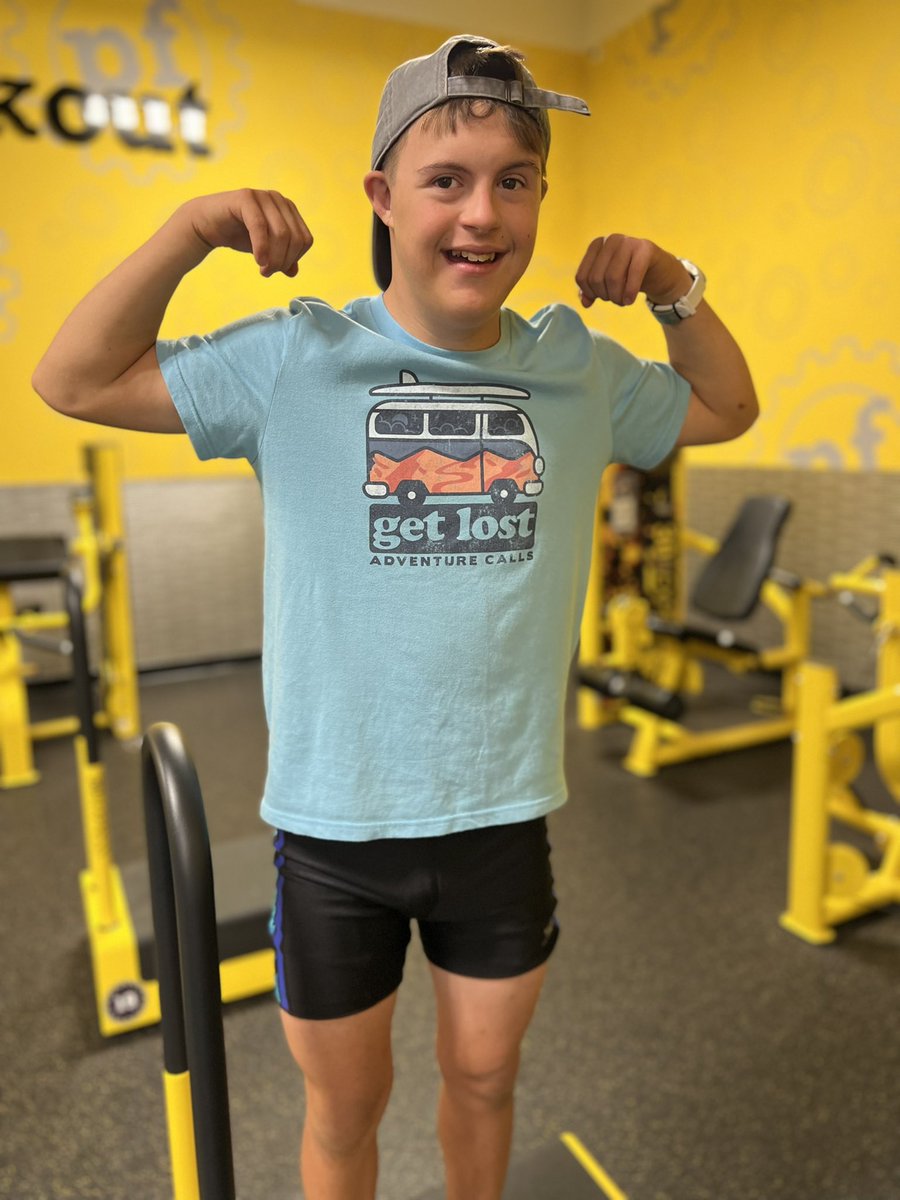 #DownSyndromeAwarenessMonth fact: hard work and determination pays off. #LegMuscleGoals #MuscleTone #MuscleStrength #Misconceptions about #DownSyndrome