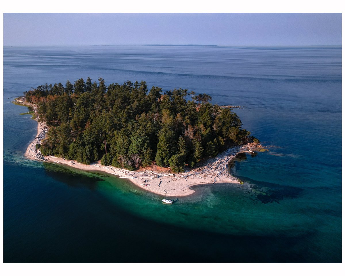 An Island in the Pacific Ocean off Vancouver Island.  Just me and my boat.  Puts things in perspective.  #island #dji #Beach #vancouverisland #canada