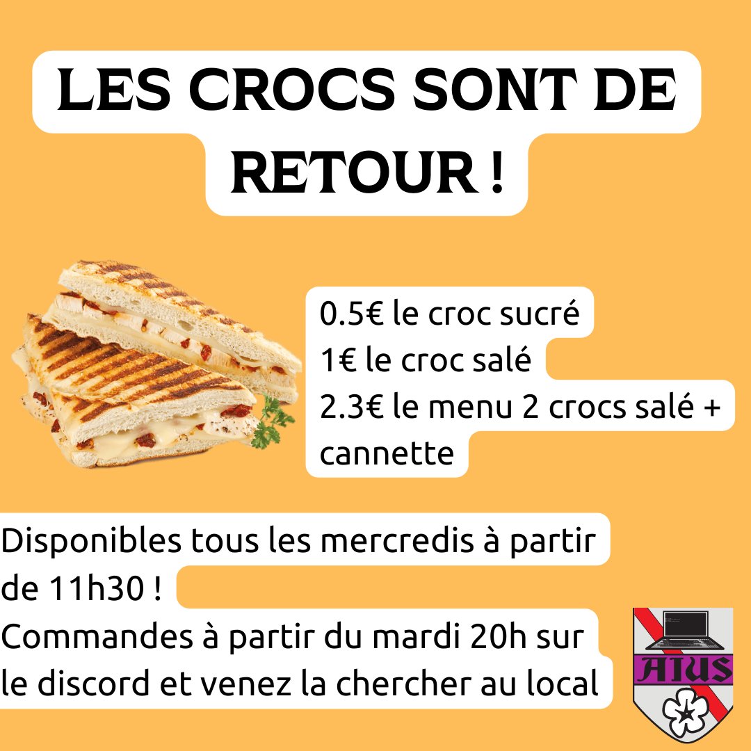 Hello tout le monde !
Les tant attendus crocs sont arrivent enfin :D
Je suis sûr que tout le monde est ravi 😄
Je vous donne rendez-vous sur le discord (discord.gg/yPA5a5vc6u) à partir de mardi 20h chaque semaine dans le channel #dis-crocs !

Bonne journée à vous !