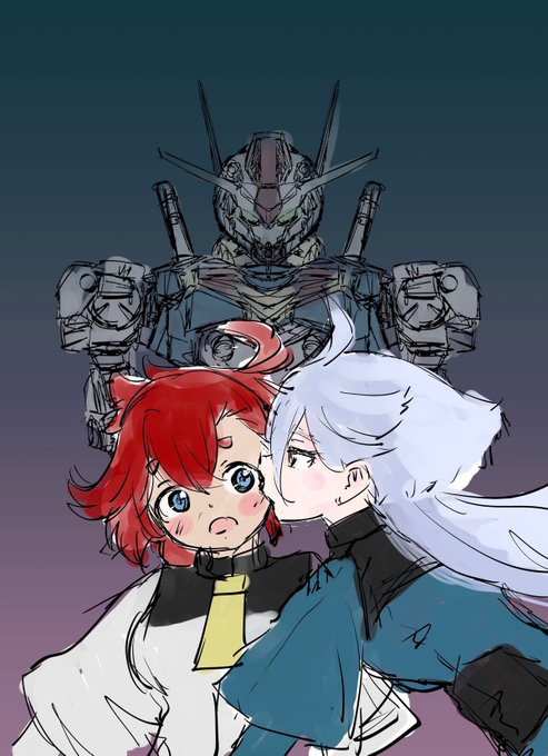 落書き!エアリアルのプラモデルが作りたい…#水星の魔女 