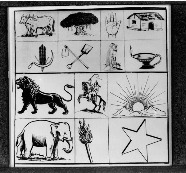 indianhistorypics on Twitter "1952 Election Symbols of Various