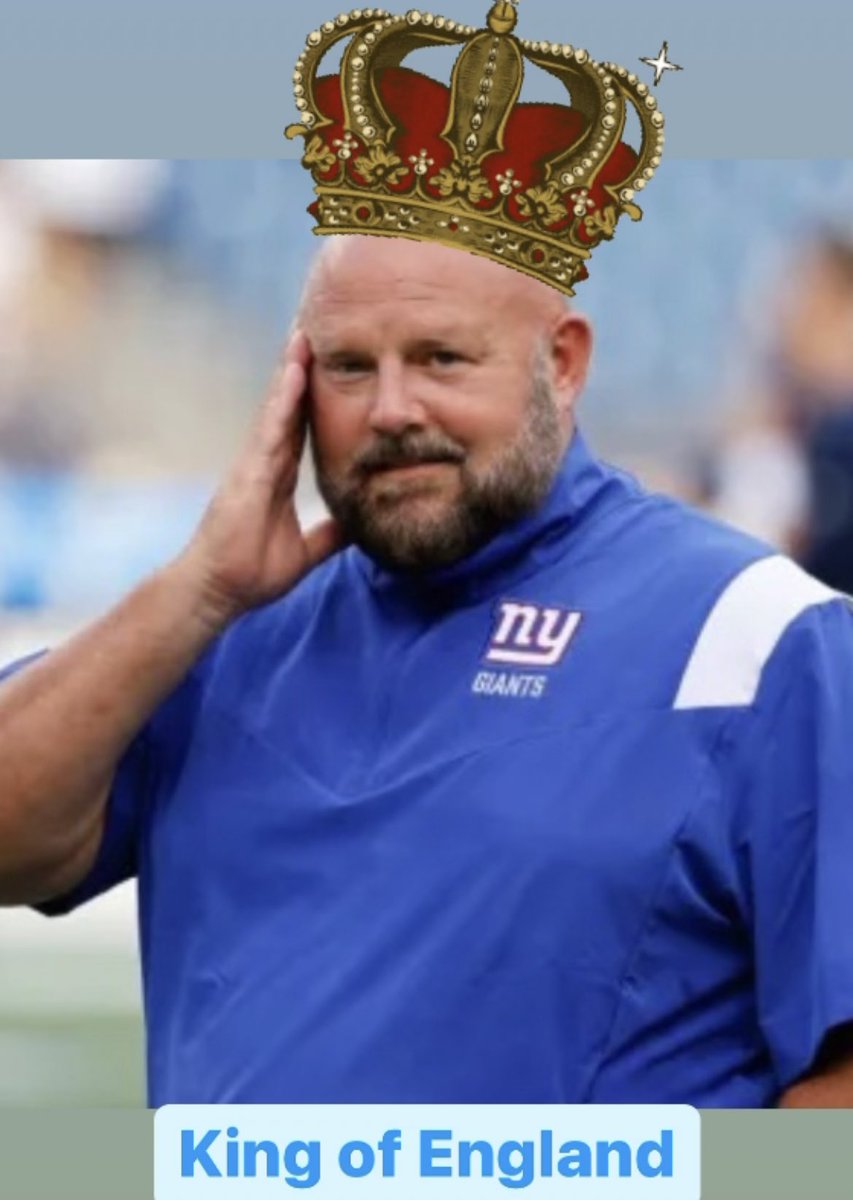 #KingOfEngland #BrianDaboll #NYG #GiantsPride <a href="/Giants/">New York Giants</a>