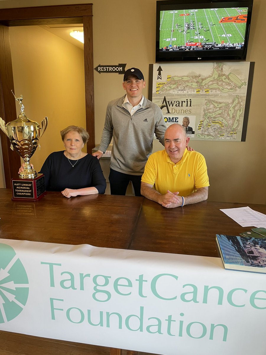 S__Lindsay's tweet photo. Another great outing for the Matt Lindsay Memorial Golf Tournament, with over $7,000 raised for @targetcancer and #rarecancer research!

Thank you to everyone who has generously donated and played in our event the last 8 years. 🏌🏼‍♂️🏆⛳️ https://t.co/vMwv8znpSA