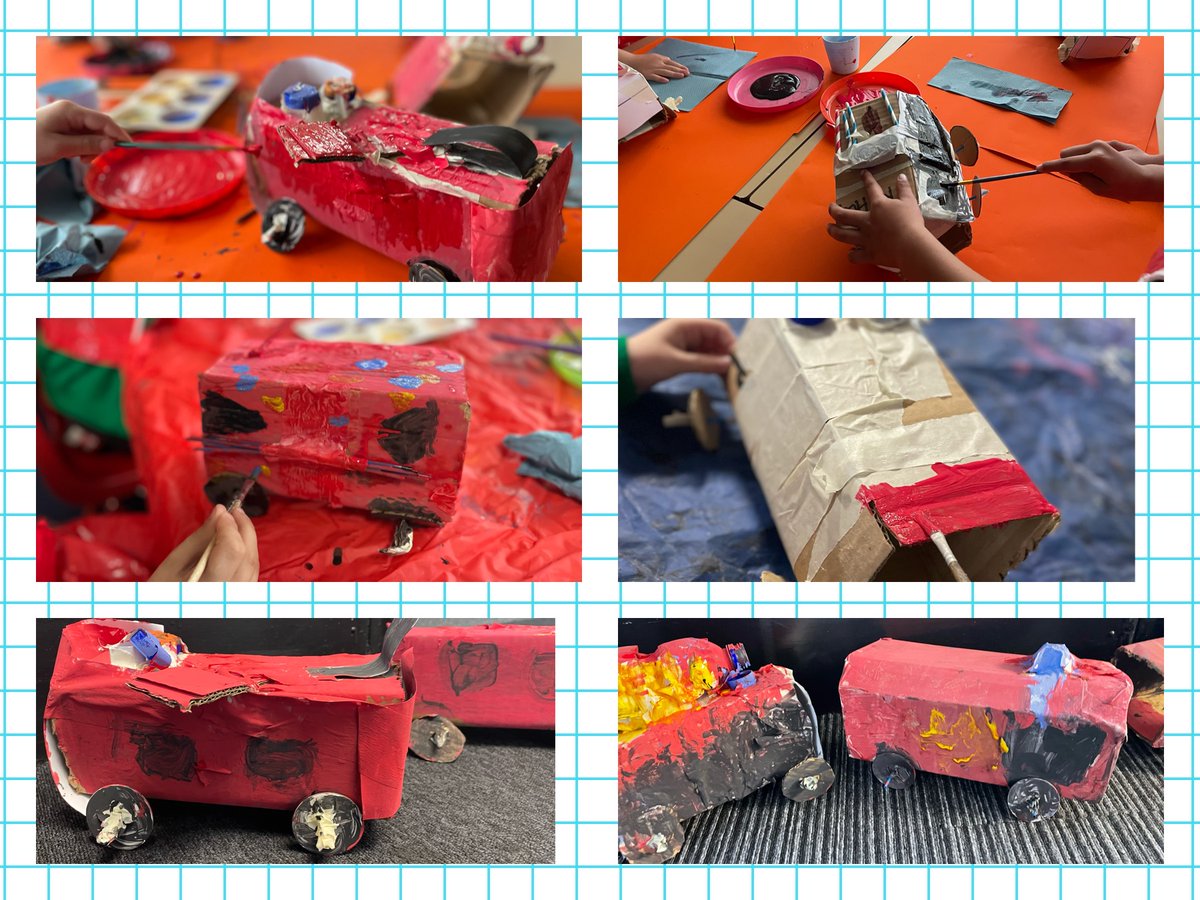 For their Great Fire of London Topic, #YearTwo have followed their research, design, make and evaluate cycle in #Ks1DT to make a fire engine with a free or moving axle. They succeeded together to share ideas and improved through reflection to strengthen their wheels #ASPIRE