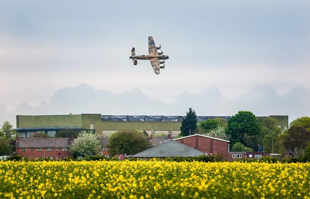 The <a href="/RAFBBMF/">RAF BBMF</a> <a href="/EGXPinfo/">RAF Scampton Info</a> Lancaster banking over the Hangar at RAF Scampton (can't bring myself to say "former")... at the 70th anniversary of The Dambusters "operation chastise"
16th May 2013.
#bbmf #Lincolnshire #lancaster #Scampton #lestweforget #dambuster