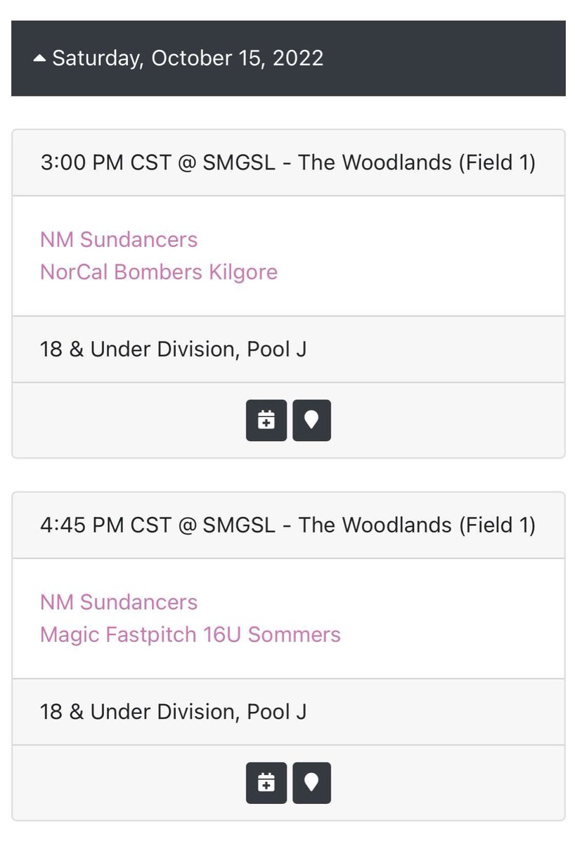 marissaval24's tweet photo. Game schedule for NM Sundancers 18u for the Ronald McDonald showcase in Houston Texas. #NMSundancers #newmexico #fastpitch #Classof2025 @Sundancers_NM https://t.co/QVODPzTMiK