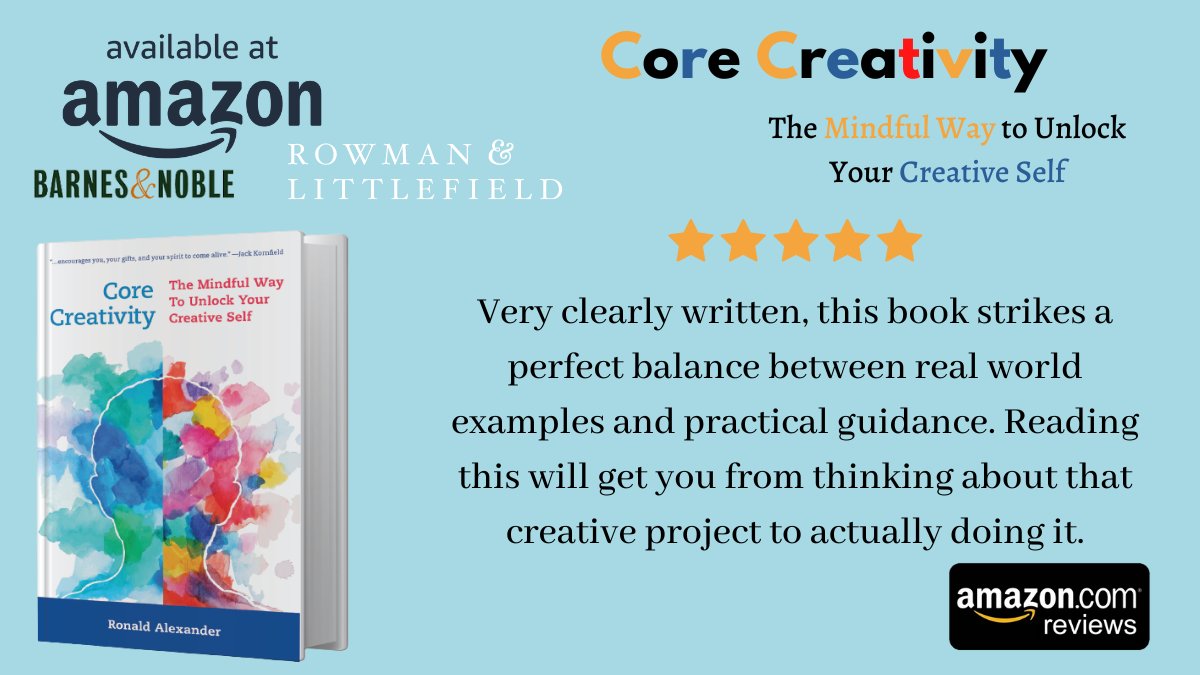 RonAlexanderPhD's tweet photo. "Core Creativity"
The Mindful Way to Unlock Your Creative Self
by Ronald Alexander, Ph.D.

Learn more!
👇
https://t.co/SLAPQKlp8u

.
.
.

#corecreativity #creative #creativity #successful #success #change #lifechanger #inspiration #mindfulness https://t.co/QnbVuLJ9YB