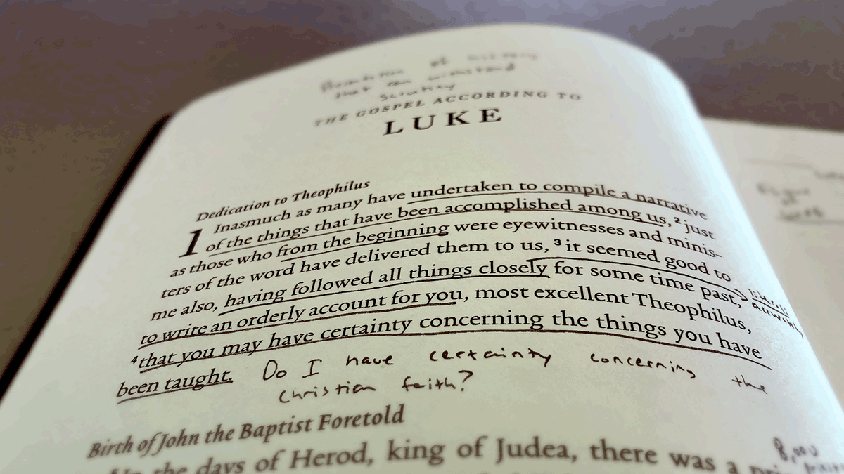 RedemptionMH's tweet photo. The Bible is God's Word and gives us certainty about the things of God. We are grateful for writers like Luke who set out to "write an orderly account" for us so that we "may have certainty" concerning the things we have been taught. - Luke 1:3-4

#Bible #GodsWord #truth https://t.co/qho8mspFxm