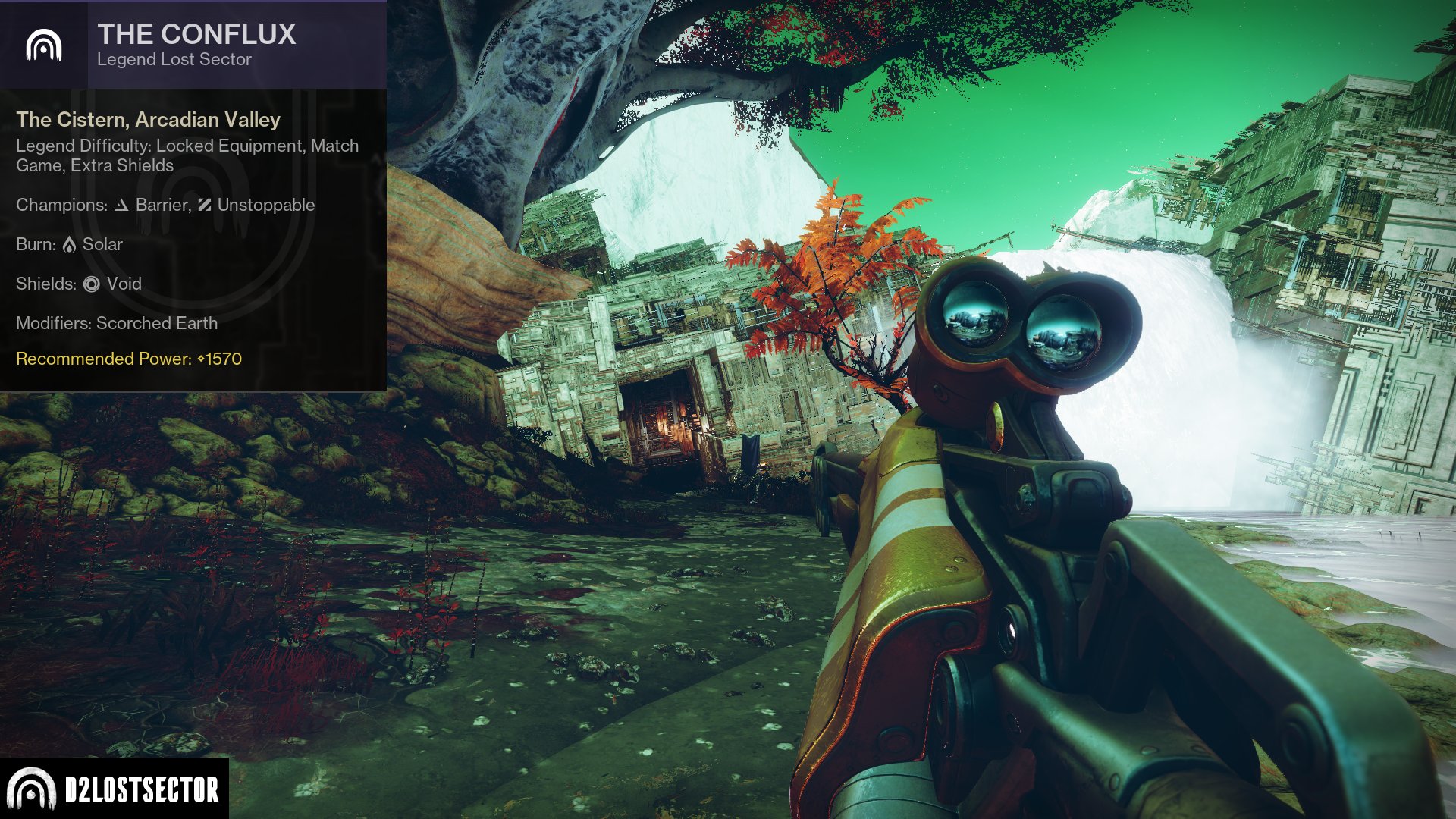 D2 Lost Sector Report on Twitter "Sunday 9th October 2022 📍 The Conflux 🌐 Nessus 💎 Exotic Arms