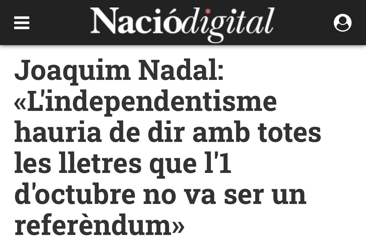 emdicbru's tweet photo. El nou Conseller d'Universitats, Quim Nadal, creu que l'1-O no va ser un referèndum. Comencem bé, @perearagones https://t.co/fXYGyJMYv8