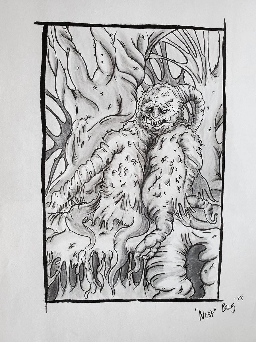 baugwitch's tweet photo. #Inktober Day 9: Nest 
#thelongone
#slither https://t.co/xLLgSgzOyt