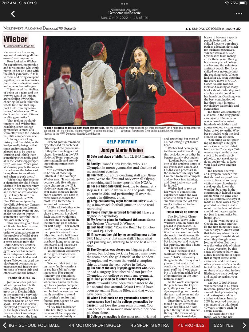 EricPMusselman's tweet photo. @NWAApril Great article on @jordyn_wieber! https://t.co/B8qVAfR4rT