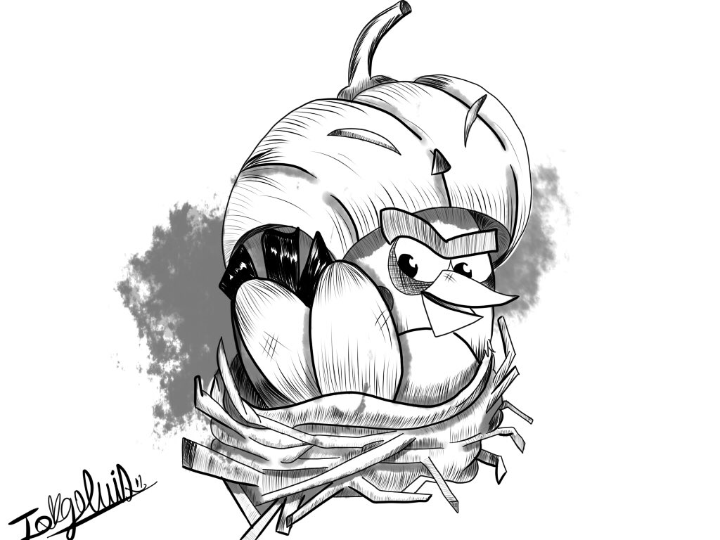 ArtTecolootitos's tweet photo. 🎃Día 9 - inktober (nido)
Red Cuidando a los próximos pájaros enojados
#halloween #inktober2022 #inktober #diseño #ilustracion #tinta #acromatico #dibujodigital #painttoolsai #ilustration #design #color #ink #acromatic #ilustracionhalloween #angrybirds #angrybirdshalloween https://t.co/ET25DF8peO