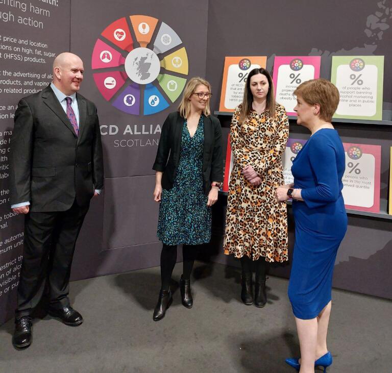 Was great to speak with <a href="/NicolaSturgeon/">Nicola Sturgeon</a> <a href="/ScotGovFM/">First Minister</a> about public health and our preventing harm through action report. 

We look forward to working with <a href="/scotgovhealth/">Scot Gov Health</a> to improve The health of the nation. #SNP22