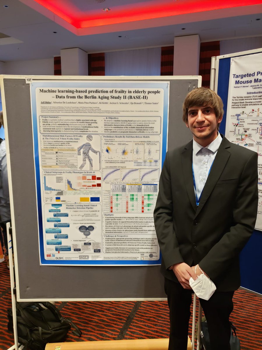 I am very excited and happy to be part of the #ICSB2022 conference (my very first scientific conference! ) and to share my latest findings about clinical biomarkers of frailty with the scientific community of systems biology. Can't wait for the next conference already! 🚀