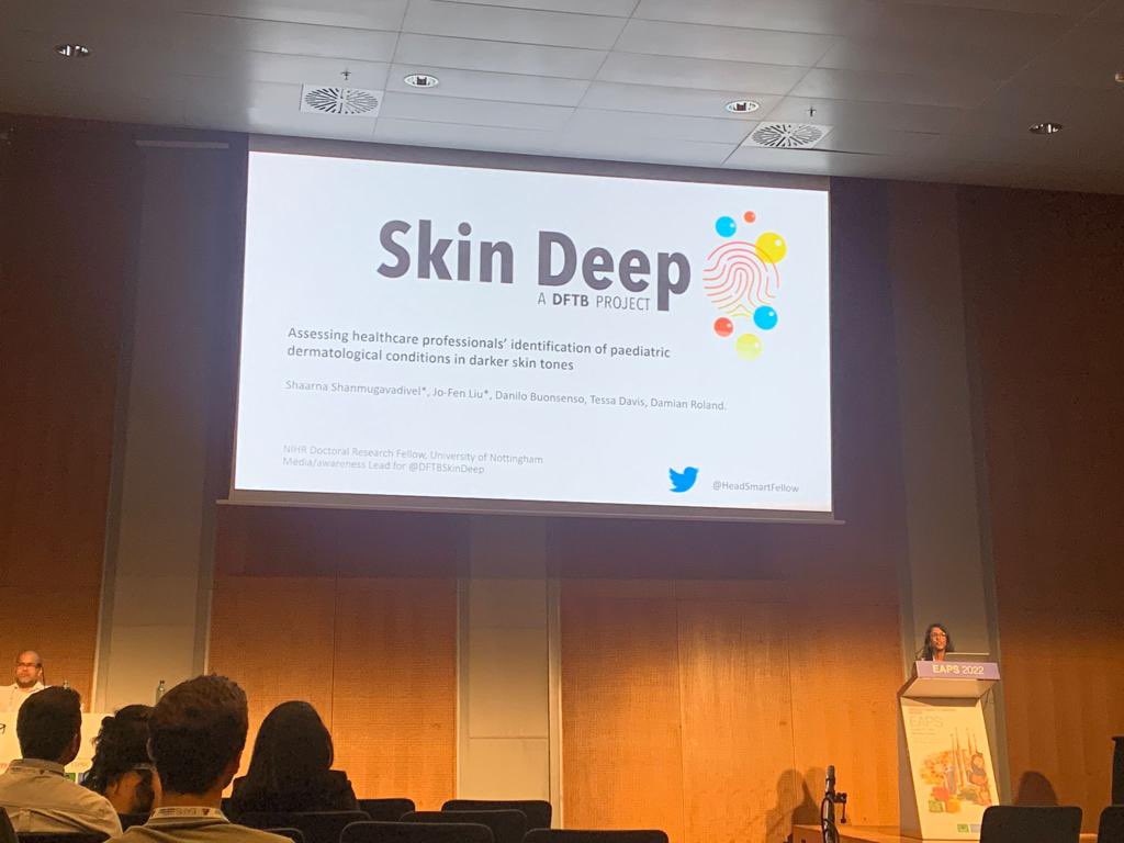 Thank you @EAPSCongress for giving us the opportunity to present our work highlighting the lack of confidence & knowledge in diagnosing skin conditions in darker tones. More needs to be done to close the gap! 

To contribute images to @DFTBSkinDeep please contact us. #EAPS2022