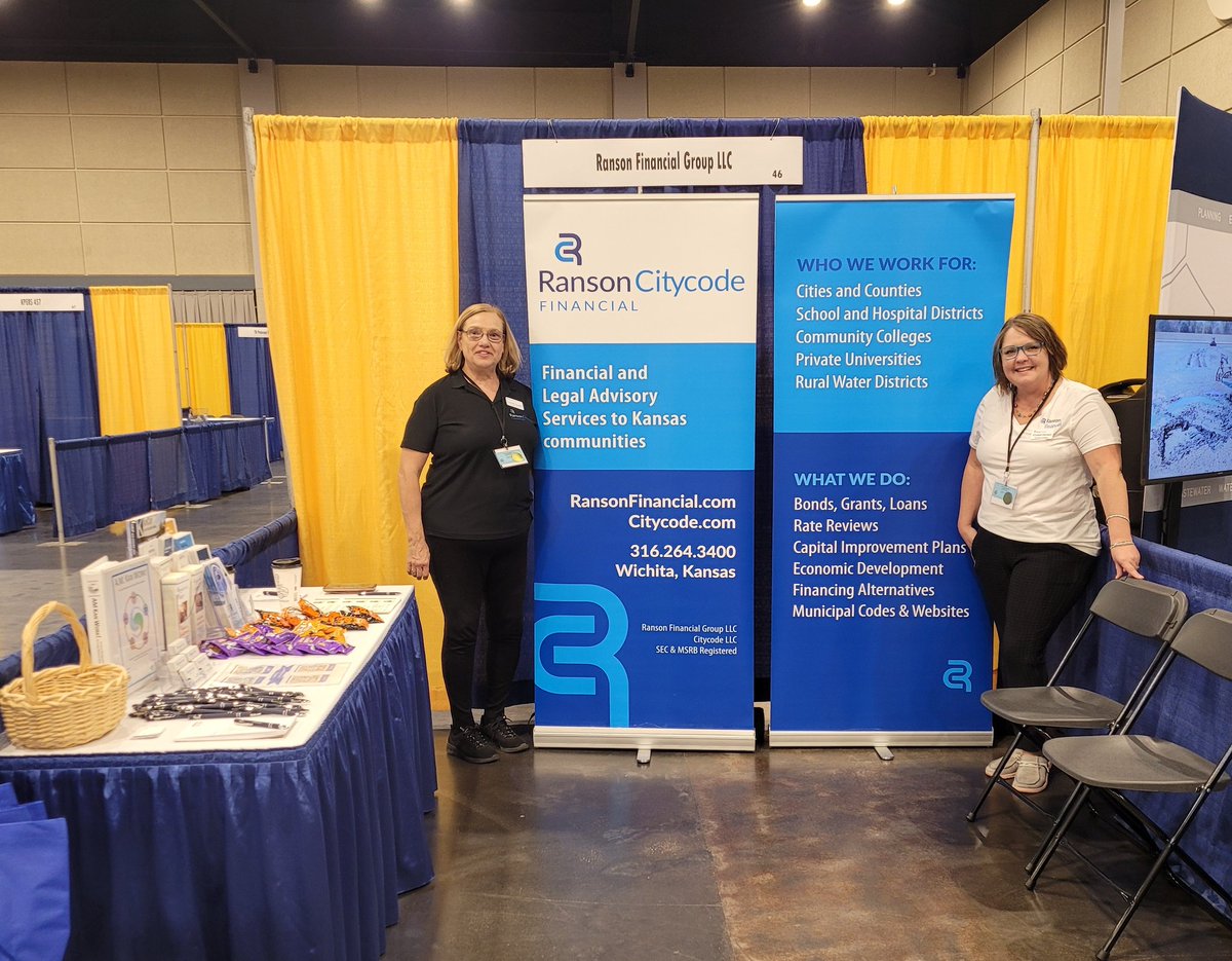 munimojo's tweet image. If you're at the League of Kansas Municipalities Annual Conference today, stop by our booth and say hi to Rose Mary and Crystal!