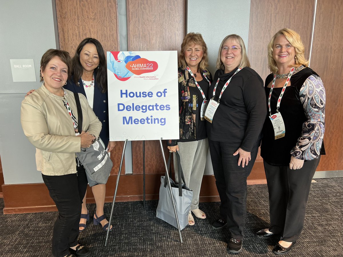 SharonLewisCHIA's tweet photo. @CaliforniaHIA Delegates in Columbus, Ohio at #AHIMA22 as collaborating to LEAD the health information community at the House. https://t.co/hyQoRXGmQM