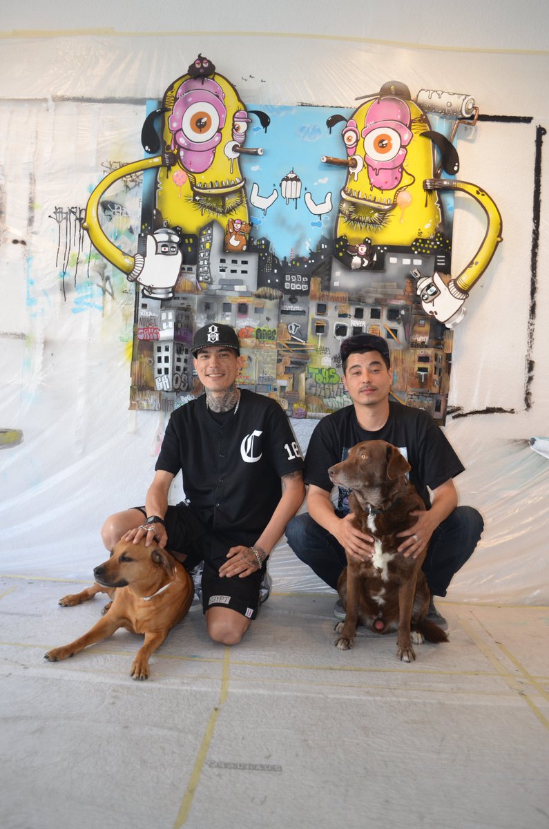 OneTruthNFT's tweet image. We’re One Truth, two brothers (Dr. Drax &amp;amp; Pase) doing streetart professionally since '98 &amp;amp; web3ish cryptoart since '22. We worked with @Google, @redbull and have paintings auctioned off with @banksy, @OBEYGIANT and many more.

Welcome to our takeover 👇🧵