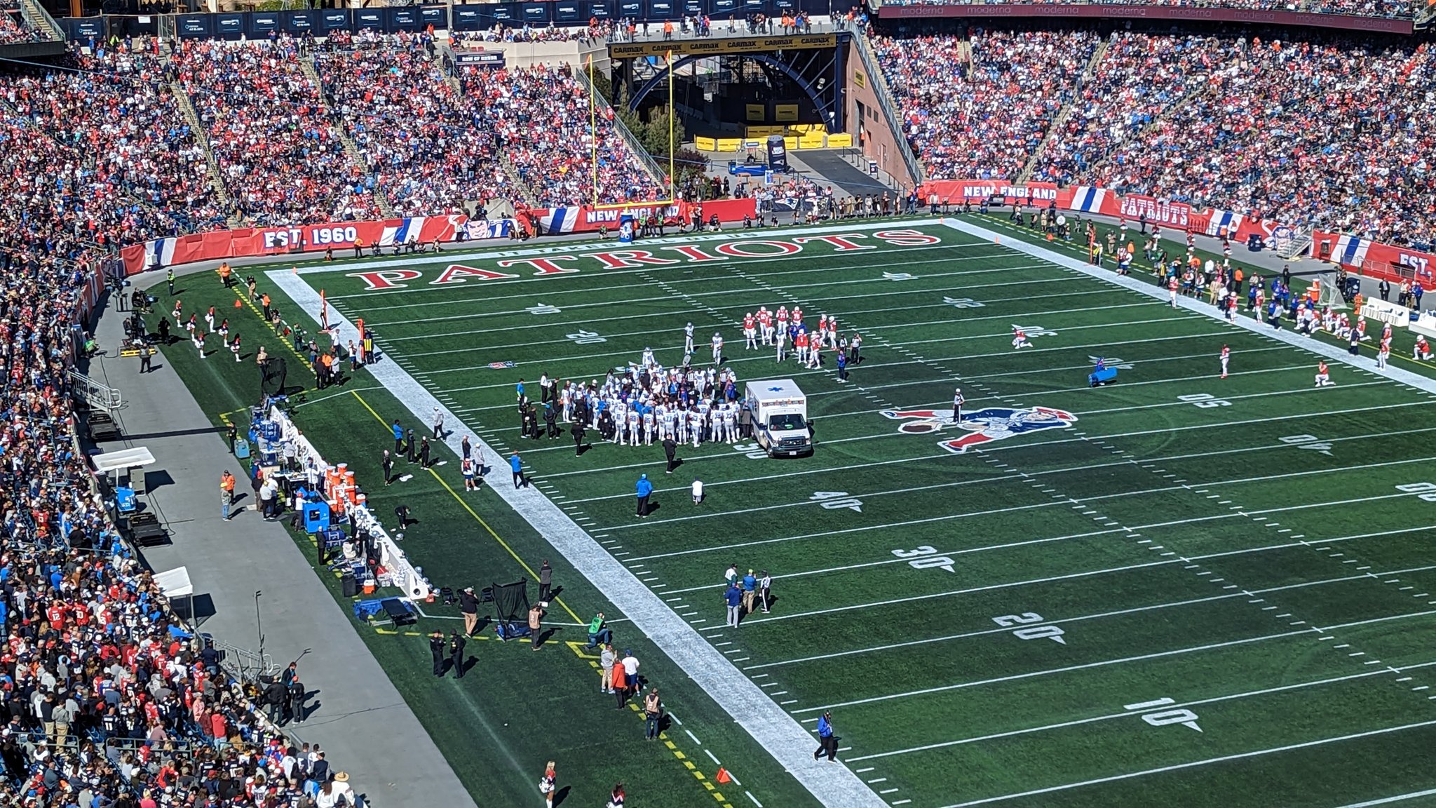 Dakota Randall on Twitter "Scary scene here at Gillette as an ambulance had been brought out
