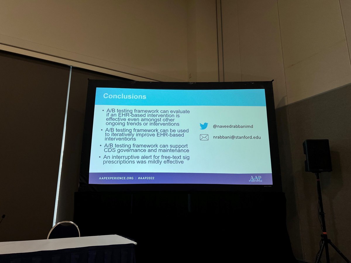 Stanford CI Fellowship (@stanfordcif) on Twitter photo Strong presentation on using A/B testing to evaluate clinical decision support tools by <a href="/StanfordCIF/">Stanford CI Fellowship</a> fellow <a href="/NaveedRabbaniMD/">Naveed Rabbani</a> at the <a href="/AAPexperience/">AAP National Conference & Exhibition</a> in Anaheim! Strong presentation on using A/B testing to evaluate clinical decision support tools by <a href="/StanfordCIF/">Stanford CI Fellowship</a> fellow <a href="/NaveedRabbaniMD/">Naveed Rabbani</a> at the <a href="/AAPexperience/">AAP National Conference & Exhibition</a> in Anaheim!