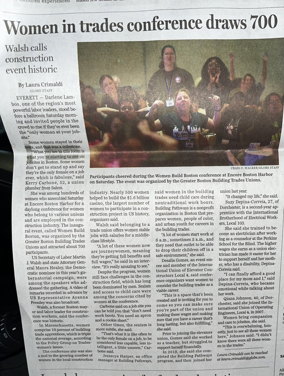 We made “HERSTORY” #Womenbuildboston #2022 <a href="/MetroBTC/">Greater Boston Building Trades Unions</a> <a href="/Pipefitters537/">Pipefitters Local 537</a> <a href="/UA12Organizer/">Local 12 Organizer</a> <a href="/IBEW103/">Local 103 IBEW</a> <a href="/Mass_BTU/">Massachusetts Building Trades Unions</a> <a href="/BldgPathways/">Building Pathways</a>