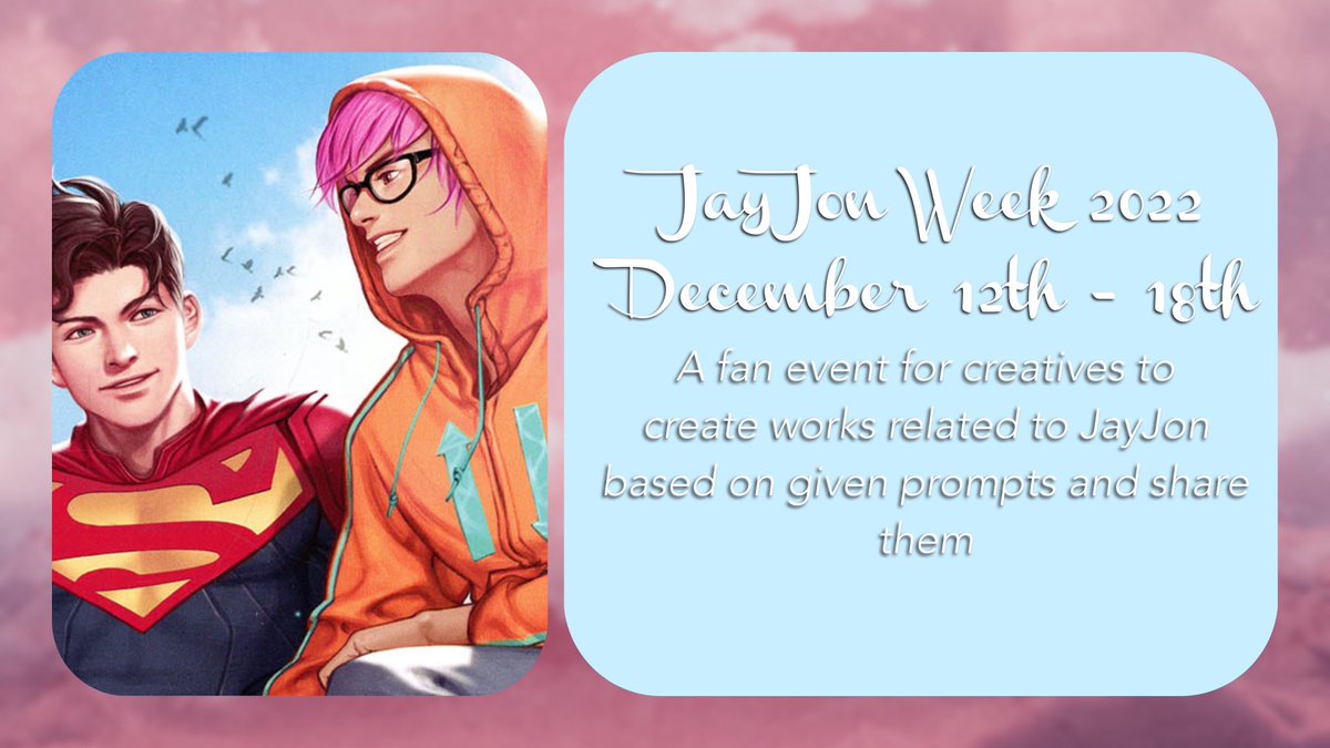 JayJonWeek's tweet photo. JAYJON WEEK is happening December 12th - 18th! Can’t wait for everyone to share their works through #JayJonWeek glhf!! https://t.co/1E3tAEcwiP