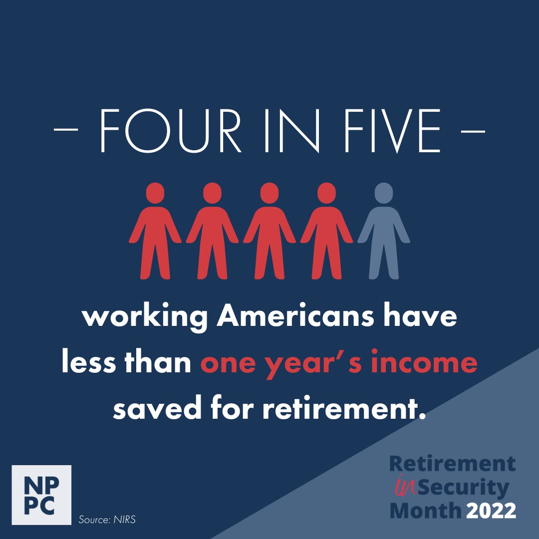 Four in five working Americans have less than one year’s income saved for retirement. #ProtectPensions  #NRSM