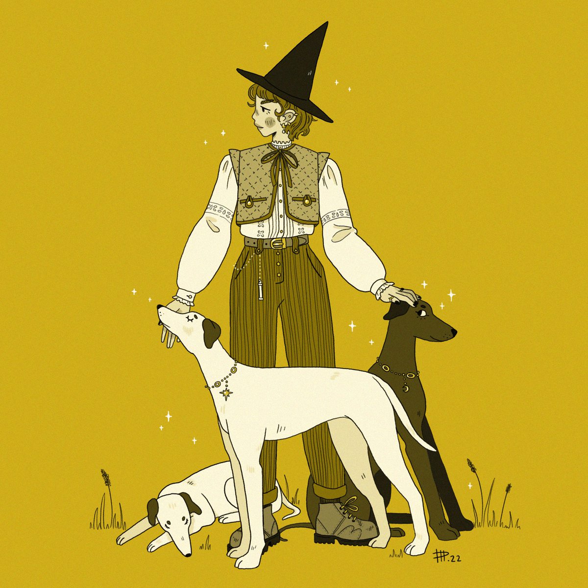 Witchtober 5: Hound #willowwitchtober #witchtober #witchtober2022 #illustration