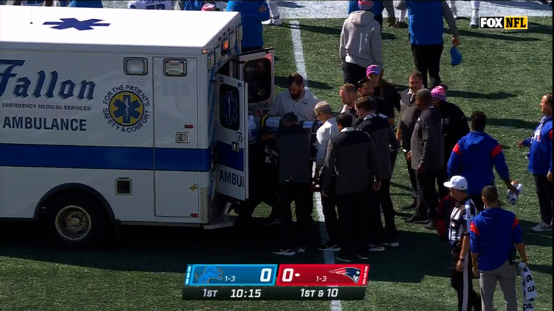 WCVBTV Boston on Twitter "A scary sight at Gillette Stadium, as an ambulance was brought onto