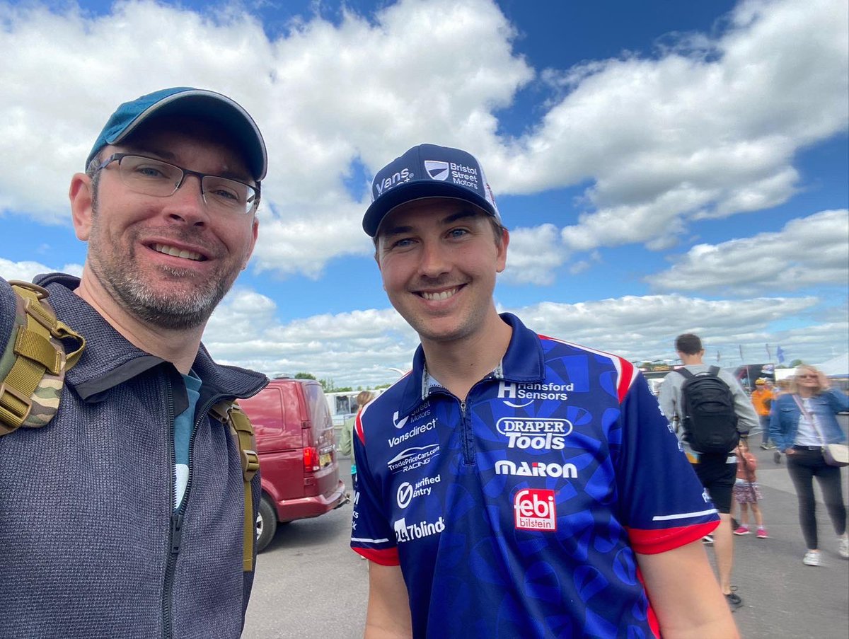 CPickernell's tweet photo. Met Tom Ingram again at Thruxton earlier this year. I asked would he win the title this year? He replied “bloody hope so!” Now he’s champion!!!! Congrats 🥳 https://t.co/LCndhsonV9