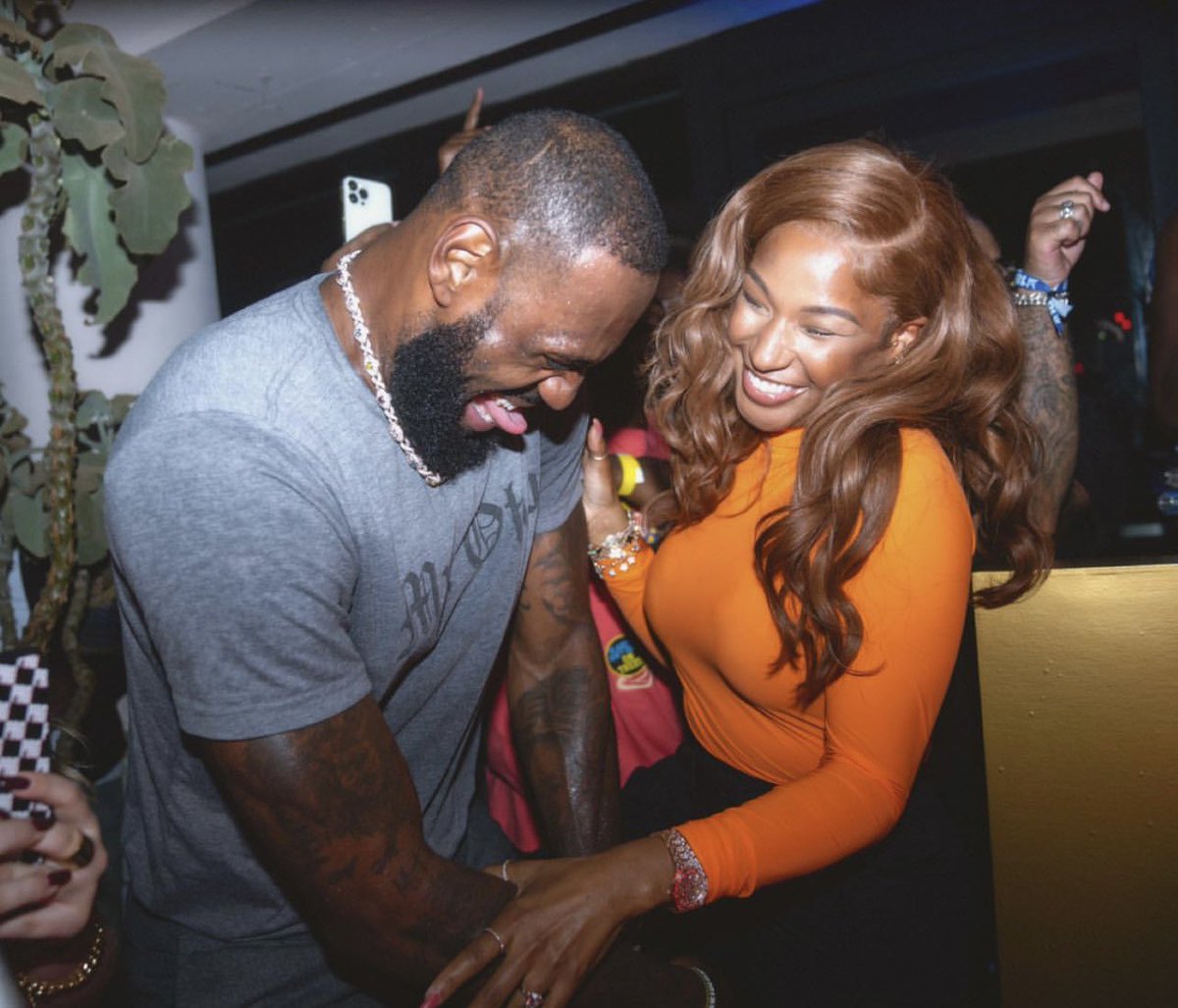 LeBron and Savannah at Bronny's 18th birthday party last night 🧡