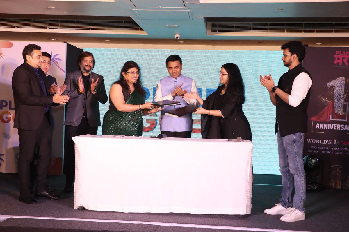 DrPramodPSawant's tweet photo. Launched the #PlanetGoem entertainment OTT Platform in Goa today. 1/3 https://t.co/lwcN0m8DJa