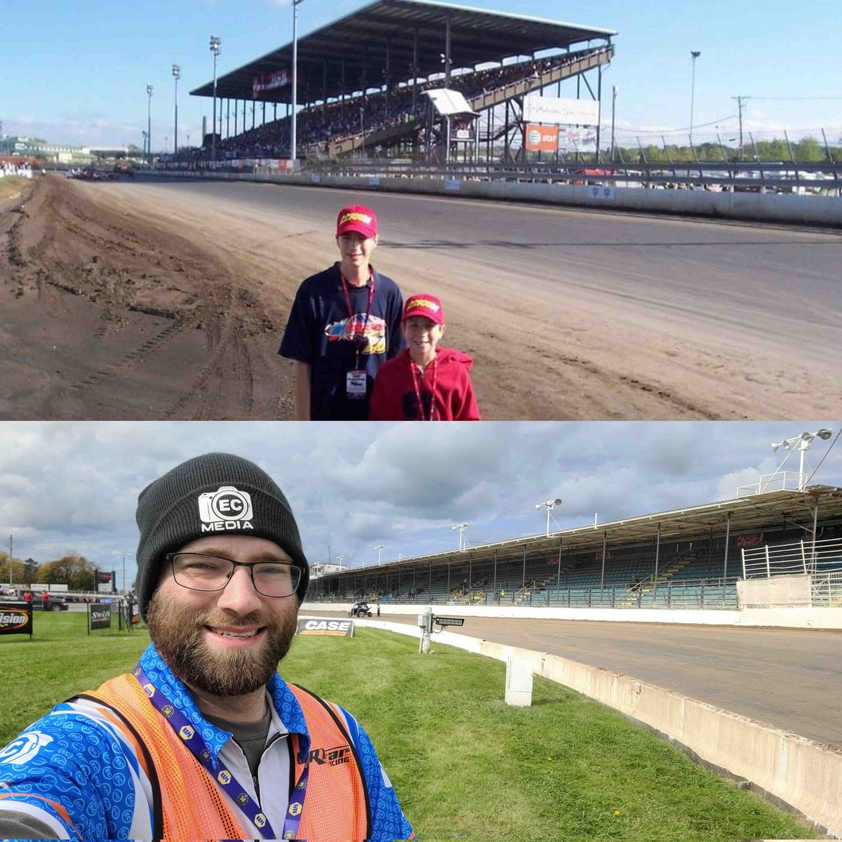 ecanfield17's tweet photo. My dad took @bradcan34 and I to our first Super Dirt Week in '07 at the Syracuse Mile. Crazy how much things change in 15 years. Standing in the infield at @OswegoSpeedway for #SDW50 today makes me feel very fortunate for everything I've experienced in Dirt Modified racing. 🏁 https://t.co/mXHu1dhGEr