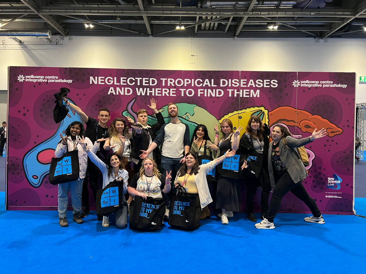 WCIPGLASGOW's tweet photo. Day three of some super public engagement at #newscientistlive endless thank you to our wonderful speakers @SheinerLab @PoppyLamberton, our superb volunteers, and finally for @newscievents for having us! https://t.co/BMUsjOuhFB