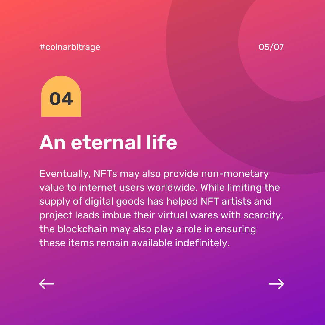 CoinArbitrageio's tweet photo. Why are NFTs Valuable??

Join our Telegram group for any questions , feedback or just to say hi to everyone and to be a part of our daily growing Family! PART 2

#cryptocurrency #arbitrage #crypto #blockchain #cryptonews #cryptotalk #nft https://t.co/gA8fhxb5lb